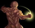  back bald from_behind male_focus muscle nude solo wewi_(1_2) 
