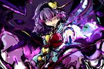  beru eyeball hairband heart komeiji_satori open_mouth purple_eyes purple_hair short_hair skirt solo third_eye touhou 