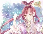  bad_id bad_pixiv_id brown_eyes covering_mouth hair_ornament hair_rings hair_stick long_hair magi_the_labyrinth_of_magic red_hair ren_kougyoku shain_roki sleeves_past_wrists solo star 