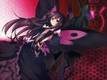  accel_world antenna_hair bad_id bad_pixiv_id bare_shoulders black_dress black_gloves black_hair blush brown_eyes bug butterfly butterfly_wings dress dutch_angle elbow_gloves flat_chest gloves hairband insect kuroyukihime light_smile long_hair mishima_kurone outstretched_hand solo wings 