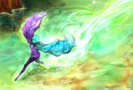  bad_id bad_pixiv_id blue_hair cape fairy fi pantyhose solo the_legend_of_zelda the_legend_of_zelda:_skyward_sword tobari_yayoi 