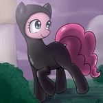  blue_eyes bush canterlot cloud equine female feral friendship_is_magic fur grass hair horse mammal my_little_pony night outside pink_fur pink_hair pinkie_pie_(mlp) pony skinsuit solo speccysy 