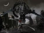  armor castle dark_knight lann lethita mabinogi mabinogi_heroes moon sword tree vindictus weapon 
