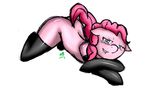  avante92 blue_eyes equine female friendship_is_magic hair horse my_little_pony on_front pink pink_hair pinkie_pie_(mlp) plain_background pony solo stockings white_background 