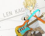  guitar instrument kagamine_len misono tie vocaloid 