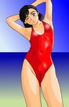  black_hair brown_eyes cameltoe inokuma_yawara swimsuit yawara_a_fashionable_judo_girl 