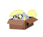  blonde_hair box cute derpy_hooves_(mlp) equine female feral friendship_is_magic hair horse mammal my_little_pony pegasus plain_background pony solo white_background wings yellow_eyes zicygomar 