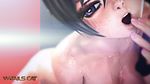  1girl 3d breasts highres nude shirou_masamune solo w-tails_cat wet 