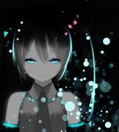  aqua_eyes bad_id bad_pixiv_id bare_shoulders detached_sleeves hatsune_miku long_hair looking_at_viewer necktie puti_devil solo twintails upper_body vocaloid 