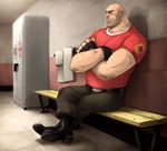  bench bored heavy_(team_fortress_2) lintu locker male solo toilet_paper waiting 