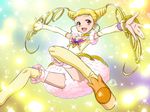  :d blonde_hair blush boots choker cure_lemonade detached_sleeves dress drill drill_hair earrings eyelashes frills jewelry joy_ride kasugano_urara_(yes!_precure_5) long_hair magical_girl open_mouth precure smile solo thigh_boots thighhighs twin_drills twintails yellow_choker yellow_eyes yes!_precure_5 zettai_ryouiki 