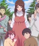  amagami brown_hair family highres nakata_sae pregnant screencap stitched tachibana_juinchi tachibana_jun'ichi 