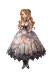  adelaide artist_request blonde_hair blue_eyes curly_hair dress gown jewelry lipstick long_hair makeup official_art princess ragnarok:_hikari_to_yami_no_koujo ragnarok_online solo 