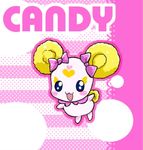  candy_(smile_precure!) character_name creature heart lowres nanjou_akimasa no_humans pink_background pink_bow precure ribbon smile_precure! solo 