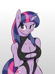  anthro anthrofied big_breasts blush breasts clothing cutie_mark equine female friendship_is_magic hair horn horse latex long_hair looking_at_viewer mammal multi-colored_hair my_little_pony pony rubber solo twilight_sparkle_(mlp) unicorn zev 