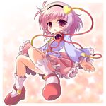  :o hairband heart komeiji_satori miokuri pink_eyes pink_hair shoes short_hair skirt solo third_eye touhou 