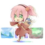  alfa_system book dress green_eyes kanonno_grassvalley open_mouth pink_hair shoes tales_of_(series) tales_of_the_world_radiant_mythology_3 