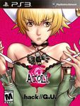  .hack//g.u. 1girl :t atoli bare_shoulders blonde_hair breasts catherine_(game) catherine_cover_parody choker cover detached_sleeves dress esrb game_console game_cover green_dress hair_ornament haseo_(.hack//) large_breasts parody playstation_3 pout q_(4chan) sideboob solo strap_pull yellow_eyes 