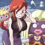  :p adjusting_eyewear breasts cleavage covered_nipples dewgong elite_four from_above gen_1_pokemon gen_2_pokemon glasses heart heart_hands jynx kanna_(pokemon) large_breasts ocean pencil_skirt pokemoa pokemon pokemon_(creature) pokemon_(game) pokemon_frlg red_eyes red_hair saliva seaside skirt sleeveless smoochum tongue tongue_out water 