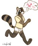  &#9794; &#9891; &lt;3 barefoot blue_eyes briefs bulge legwear male mammal raccoon ratbutts solo stated_homosexuality stockings underwear unknown_artist 