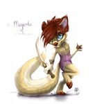  blue_eyes canine cute female fluffy_tail looking_at_viewer mammal plain_background smile stasya_sher sword weapon whiskers white_background 