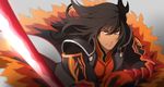  bad_id bad_pixiv_id black_hair gaius_(tales) gloves grey_background male_focus red_eyes serious shiramine_(srmn09) solo surcoat sword tales_of_(series) tales_of_xillia weapon 