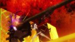  animated animated_gif black_rock_shooter insane_black_rock_shooter lowres punching strength_(black_rock_shooter) violence 