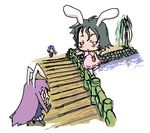  animal_ears baku_taso bunny_ears chibi inaba_tewi multiple_girls reisen_udongein_inaba touhou yagokoro_eirin 