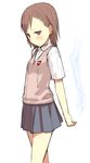  biribiri electricity misaka_mikoto school_uniform solo sweater_vest to_aru_majutsu_no_index vest yu_65026 