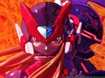  android brown_hair close-up closed_mouth expressionless face helmet looking_at_viewer male_focus nakayama_tooru rockman rockman_zero solo upper_body wallpaper zero_(rockman) 