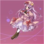  bad_id bad_pixiv_id hat long_hair lowres pantyhose patchouli_knowledge purple_eyes purple_hair retei ribbon solo touhou 