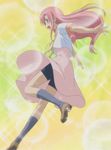  bike_shorts hayate_no_gotoku! highres katsura_hinagiku long_legs non-web_source school_uniform screencap solo stitched third-party_edit wind wind_lift 