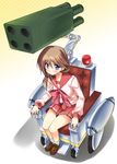  komaki_ikuno m202 missile_pod parody powered_wheelchair rocket_launcher school_uniform serafuku shinozuka_atsuto solo the_outfoxies to_heart_2 weapon wheelchair 