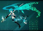  digital_dissolve green_hair hatsune_miku legs long_hair solo spring_onion thighhighs twintails usi very_long_hair vocaloid 