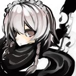  bad_id bad_pixiv_id braid izayoi_sakuya k_(li) short_hair silver_hair solo touhou twin_braids 