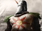  armor dark_souls feathers helmet knight male_focus solaire_of_astora solo souls_(from_software) sun_(symbol) visor_(armor) 