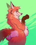  2018 4_fingers anthro belly blush bottom_heavy butt canine catcooties cheek_tuft claws digital_media_(artwork) disney eyebrows fluffy food fox fur grin hi_res invalid_tag looking_at_viewer male mammal moobs neck_tuft nick_wilde nude obese orange_fur overweight pear_shaped presenting red_fox slightly_chubby smile stomach tuft zootopia 