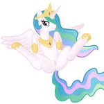  collar crown equine fearingfun female feral friendship_is_magic hair horn horse inviting long_hair looking_at_viewer mammal my_little_pony pegasus plain_background princess_celestia_(mlp) purple_eyes pussy seductive smile solo spread_legs spreading white_background winged_unicorn wings 