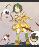  aira_(grandia) bad_id bad_pixiv_id bare_shoulders eyeball full_body grandia grandia_ii green_hair green_legwear jewelry kneehighs lok-tar monster necklace purple_eyes shoes short_hair skirt solo third_eye valmar yellow_skirt 