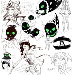  banned_artist black_rock_shooter boots cosplay dead_master english green_eyes kuroi_mato mahou_shoujo_madoka_magica mami_mogu_mogu multiple_girls sketch smile takanashi_yomi tomoe_mami tomoe_mami_(cosplay) tribute 