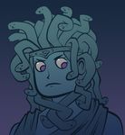  gorgon medusa mythology nedroid not_furry o3o reptile scalie snake snake_hair solo 