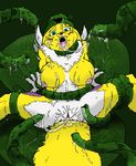  breasts canine digimon female fluffy_tail fox holidays mammal nipples renamon st._patrick's_day tentacles yawg 