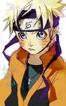  1boy blonde_hair blue_eyes boy forehead_protector male male_focus naruto solo uzumaki_naruto yuhka 