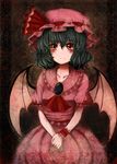  blush looking_at_viewer portrait raayu_(meltaway) remilia_scarlet solo touhou wings wrist_cuffs 