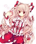  bad_id bad_pixiv_id frills fujiwara_no_mokou grey_hair hair_ribbon long_hair red_eyes renka913 ribbon solo suspenders touhou very_long_hair 