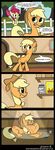  amber_eyes apple_bloom_(mlp) applebloom_(mlp) applejack_(mlp) blonde_hair box braindps bran_flakes cereal_box comic cowboy_hat crying cub cutie_mark dialog dialogue english_text equine female fence feral forever_alone friendship_is_magic green_eyes hair hat horse jar male mammal meme my_little_pony pony sugarcube text tree wood young 