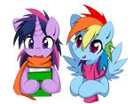  2012 book cute equine female friendship_is_magic hair horn horse long_hair multi-colored_hair my_little_pony open_mouth pegasus pony purple_eyes purple_hair rainbow_dash_(mlp) rainbow_hair scarf smile smitty_g twilight_sparkle_(mlp) wings 