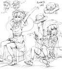  alternate_costume contemporary finger_on_trigger greyscale gun handgun hat hat_removed headwear_removed heart jacket komeiji_koishi lleu makarov_pm monochrome multiple_views pistol profile shoes short_hair shorts sitting sketch smile sneakers stretch third_eye touhou trembling variations weapon 