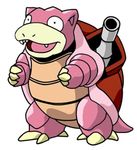  blastoise cannon fusion lowres nintendo no_humans pink_skin pokemon shell slowbro turtle 