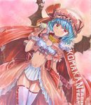  adapted_costume bat_wings marker_(medium) mayo_riyo race_queen red_eyes remilia_scarlet sample solo thighhighs touhou traditional_media wings 